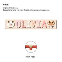 Customized Personalized Name Puzzle Board, Christmas Gift, Name Puzzle, First Birthday Gift, Unique Name Puzzle Board, Baby Boy Or Girl Early Education Toy, 3D Letter Puzzle Toy, Customized Baby Name - Multicolor - View 13