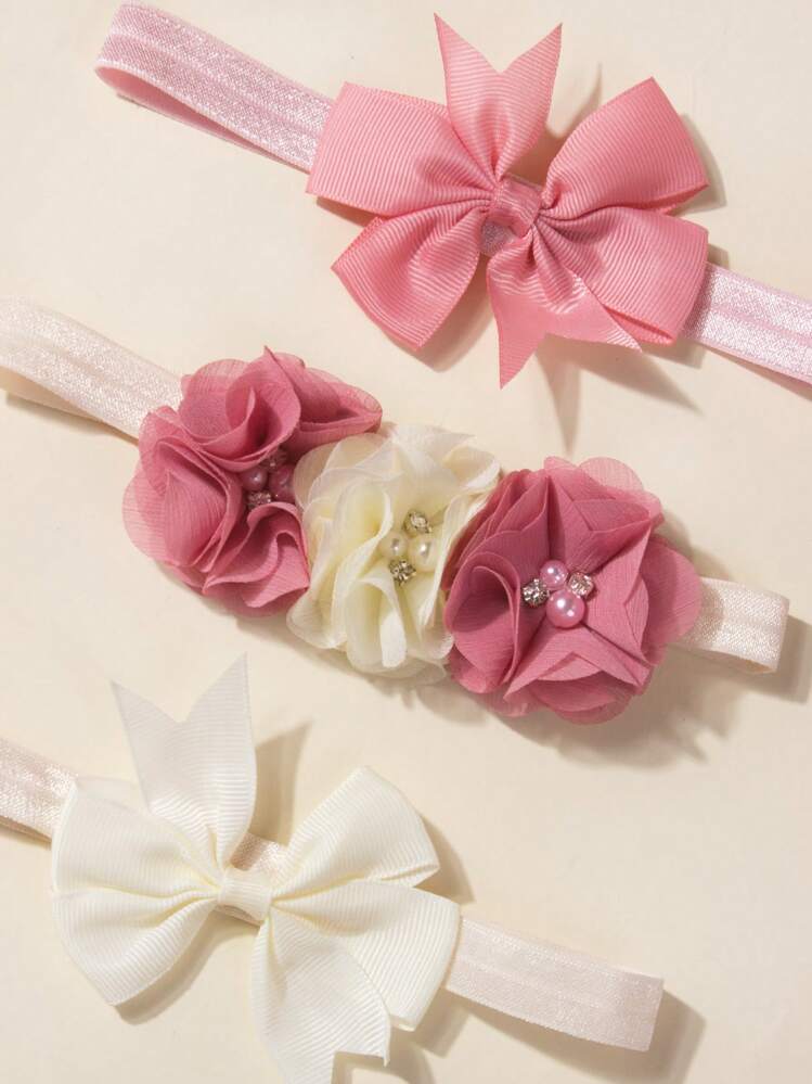 3 Pcs Headband For 0-4 Years Old ,Bow Headband, Bow Headband,Girl Spring Clothes Teen Headbands,Girl Accessories Celebration Day Anniversary Party Decorations,Gift Multiple Colors Are Available,Can Be Worn At Home Or Outside,Birthday Decorations, Photography Props - Multicolor - View 3