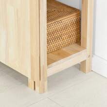 SoBuy FWT70-N Folding Dining Table With Shelf, Rubberwood Dining Table, Folding Kitchen Table, Desk, Wooden Table For Kitchen, Dining Room, Approx. Dimensions (W X H X D): 98 X 126 X 60 Cm - Brown - View 6