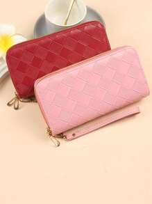 Card Holder Wallet Credit Card Case - Double Layer Women Clutch - Evening Bag - Large Capacity - Solid Color Multi Card Women Wallet - Multifunctional Zipper Quilted Wallet With Strap - Portable Card Holder Coin Purse - Phone Pouch Handbag Gift For Girlfriend Wife Birthday Organized Daily Use For Women Wallet Purse Wallet Long Wallet