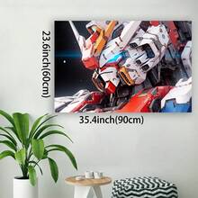 Arte de lienzo enmarcado con robot mecánico, decoración de pared de tecnología avanzada, ideal para bares, salas de juegos, dormitorios, salas de estar, comedores, salas de estudio, oficinas y talla grande decoración del hogar, un regalo perfecto para el Día de San Valentín.