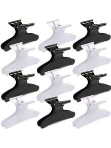Set de 12 pasadores de mariposa para el cabello de mujer, pasadores para salones, pasadores profesionales para partición para cortar, teñir, herramientas para el salón de belleza, accesorios para el cabello, antideslizantes, garras de peinado únicas, pasadores para el cabello de niñas, herramientas para teñir el cabello, garras para el cabello lindas y antideslizantes para niñas y mujeres - Multicolor - Ver 9