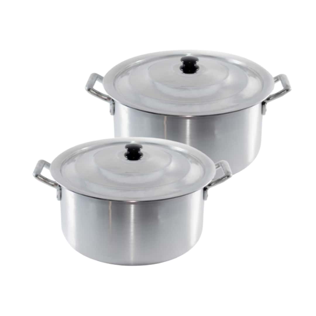 Tournus Batterie de 2 casseroles en aluminium France 18 28 cm