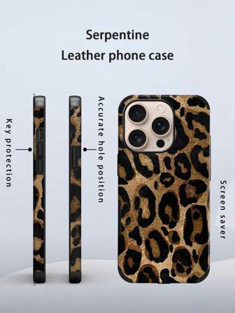 1 件豹纹手机壳，动物元素猎豹图案柔软 TPU 保护手机壳，适用于 Apple/Galaxy S24 Ultra、17 Pro Max/16 Pro Max/12 Pro/13/14 Plus/15 Pro Max/16 Pro Max/11/13 Pro