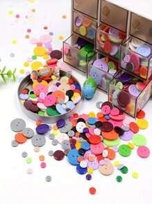 50-Pack Premium Resin Buttons - 7.5mm To 25mm Assorted Sizes, Colorful Two-Hole Plastic Buttons For DIY Crafts, Sewing, Shirts, Suits - White, Red, Black, Beige - For Crafters & DIY Enthusiasts - Perfect Gift For Sewing Lovers