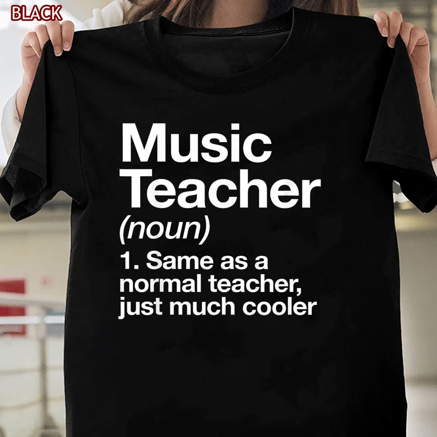 Funny Music Teacher Definition TShirt Perfect For Back To School First Day Wear - 黑色 - 查看 1