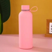 1 件 500ML/17OZ 不锈钢真空保温水瓶，橡胶涂层质地细腻，配有背带，便携且适合运动返校 - 彩色 - 查看 10