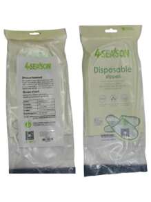 Kit 2 Pares De Pantuflas Desechables Ligeras Hotel Spa - Camel - Ver 4