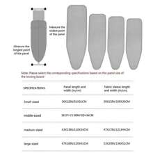 1 pieza Funda universal para tabla de planchar con borde elástico, resistente a las manchas, acolchado grueso, protección contra el calor de la plancha, funda para tabla de planchar, decoración de cocina, artículos del hogar - Gris - Ver 5