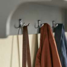 SoBuy FHK28-HG，墙壁衣帽架壁架壁式储物柜单元，带 3 个隔间 4 个挂钩