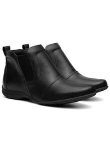 Women's Boot Short Low Shaft Ankle Boot Women's Elastic Easy Fit Durable Comfortable - 黑色 - 查看 4