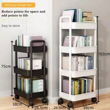3 /4 Tier Storage Trolley Cart On Wheels Kitchen Bathroom Laundry Rolling Rack - Multicolor - View 12
