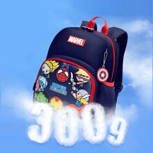 Disney 迪士尼蜘蛛侠背包，轻便可爱幼儿背包，适合 2-6 岁男孩 - 藏蓝色 - 查看 3