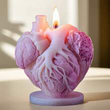 Herzform Kerzengießform, Silikon-Harzform, geeignet für DIY Basteleien wie Kerzen, Gips, Seife, für Heimdekoration, Auto-Dekoration DIY Form, Valentinstag