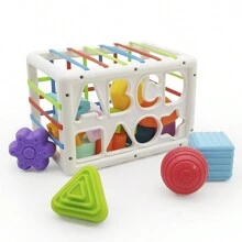 Jouets Montessori pour enfants d'1 an, cube d'activités pour bébé, jouet de tri des formes, jouets d'apprentissage et de développement pour tout-petits, cadeaux d'anniversaire pour filles et garçons