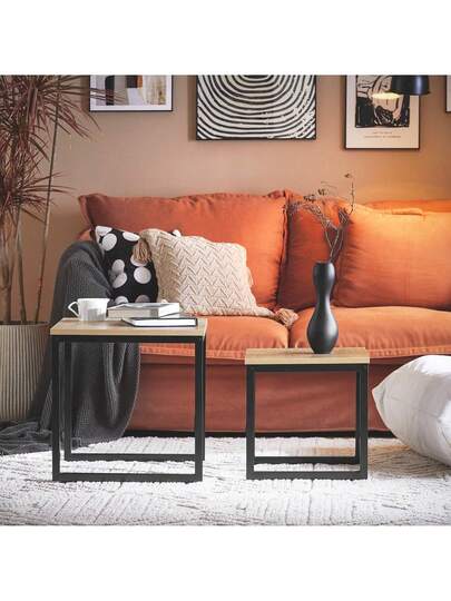 SoBuy FBT42 HG, Nesting Tables, Set Of Coffee Tafel Side End Table, Grijs Zwart view 5