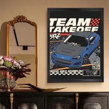 1 pièce Affiche murale sans cadre 1 pièce Affiche Rétro de voiture JDM cool, impression rétro sur papier imperméable de haute qualité, autocollant pour décoration murale de la maison, style moderne vintage avec ou sans cadre - Multicolore - Voir 13