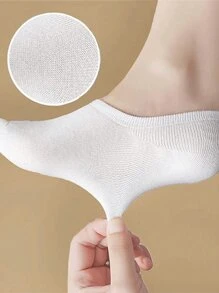 6 pares de calcetines de tobillo para hombres, calcetines invisibles de color negro y blanco sólido, transpirables, absorbentes del sudor y resistentes al olor para el verano