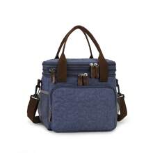 1pc Large Capacity Thermal Insulated Shoulder Tote Bag, Waterproof Picnic Cooler Bag, Outdoor Lunch Box With Double Layer Food Preservation