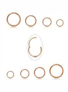 IRONBOX 1pc 16G Surgical Steel Hinged Clicker Septum Nose Rings Hoop Helix Cartilage Daith Tragus Earrings Body Piercing Jewelry
