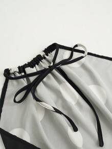 Spring And Summer New Fashion Exy Backles Strappy Dot Women's Long Dress - Black - View 7