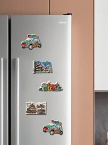 1 pezzo Calamita decorativa per frigorifero con il simbolo di Roma, Italia, souvenir 3D per decorazione domestica, articoli scolastici, ritorno a scuola
