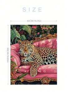 1 Set Vintage Leopard personalisiertes DIY digitales Ölgemälde Set, sorgfältig gefertigtes Ölgemälde, Verwendung von Farben, um Ihre Persönlichkeit auszudrücken, wähle ein Ölgemälde aus, um deinen Raum zu dekorieren, Verwendung von Farben, um das Leben zu dekorieren und die Persönlichkeit auszudrücken. Komm und starte deine Kunstereise. 40*50cm