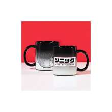 SONIC THE HEDGEHOG Official Sonic Japanese Style Heat Changing Mug - Black and White - View 4