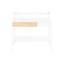 SoBuy Desk With 2 Shelves, Computer Desk, Office Desk, Work Desk For Home Office, Corner Desk, White, Approx. 100x95x59cm (WxHxD), FWT106-W - White - View 4