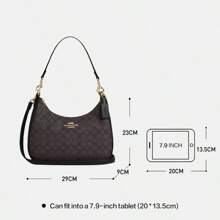 Coach Teri Hobo 包月牙形腋下包大号单肩包女士休闲风格 - 黑色 - 查看 4