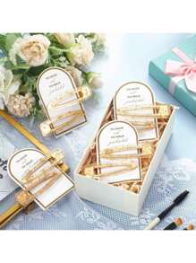 12PCS Bridesmaid Hair Clips No Bend Hair Clips No Crease Hair Clips Gold Glitter Makeup Bangs Hair Clips(6pcs Hair Clips+6pcs Scrunchies)Bridal Shower Gifts Silk Satin Soft Hair Accessories Bridesmaid Wedding Favor Women,Christmas