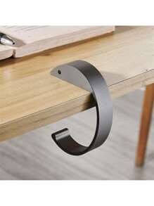 1pc Shaped Table Edge Hook Desk Side Hanging Bag Removable Office Handbag Holders Table Hooks Office Desk Organizer,Over The Door Organizer,Clothes Hook,Wall Coat Hanger,Wall Adhesive Hook,Wall Organizer,Hanger Set,Photo Frame Wall - Multicolor - View 6