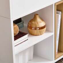 SoBuy Mobile Storage Cabinet Side Cabinet File Cabinet White And Natural W70 X D30 X H61cm FBT134-W - White - View 8