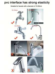 1/2/3pcs, Multi-Color Faucet Sprayer Head With Rotatable Nozzle & Extendable Filter - Splash-Proof Kitchen & Bathroom Accessory, Easy Install(Random Color And Style)