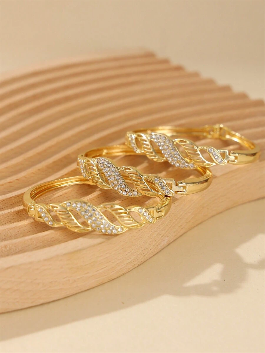 1 pieza Pulsera elegante con adorno de strass, joyería delicada para mujer, accesorio del Día de San Valentín