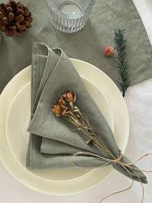 2/6/12pcs Simple Solid Color Soft Absorbent Cloth Napkins, Suitable For Wedding, Party, Banquet, Restaurant, Kitchen, Picnic, Dining Table Decoration - Multicolor - View 6