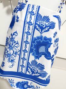 More Top Cmi Imesso Of Bnna Baha Scarf - Blue and White - View 2