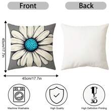 4 Stücke süße Heimat geometrischer Blume Muster Kissenbezug, einfach pastoraler Pfirsich Samt Reißverschluss Kissenbezug für Zuhause, Auto, Schlafzimmer, Wohnzimmer, geeignet für alle Jahreszeiten (Kisseneinsatz nicht enthalten)