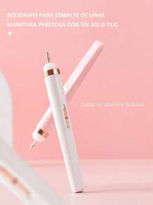 Pulidor Esmeril Uñas Taladro Para Uñas Inalambrico,Nail Polisher,Nail Drill para Uñas Profesional, Torno Electrico para Uñas (Portátil Taladro para Uñas de 3 Velocidades Limador de uñas Electrico) Para Uñas de Acrílico DIY Manicura Pedicura - Blanco - Ver 2