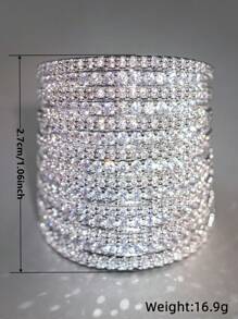 1 PC Fashion Cubic Zirconia Ring For Women For Valentine's Day Gift Wedding Anniversary Party Jewelry - 1# - View 7