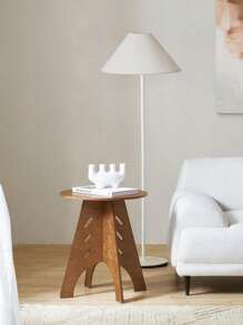SoBuy HFBT01-BR, Round Side Table Coffee Table Sofa Side Table Bedside Table Nightstand In Mortise And Tenon Structure, H55 X Φ46.5cm, Brown - Brown - View 1