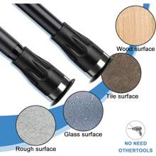 Tension Curtain Rod, 42 To 100 Inch Adjustable Heavy Duty Black Shower Curtain Rod For Bathroom Closet Windows Home Bathroom Decor - Black - View 6