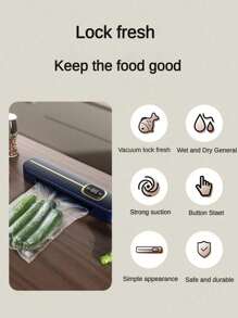 RAF Seladora à Vácuo Digital Portátil 2 em 1 + Seladora de Sacolas. Seladora a Vácuo - Uma Poderosa Seladora a Vácuo para Alimentos com 4 Modos (Seco/Úmido/Fofo/Pó), Visor Digital Tactil, e Selagem de Ar Automática. Adequada para Armazenamento de Alimentos, Cozimento Sous Vide e Preparo de Refeições.
