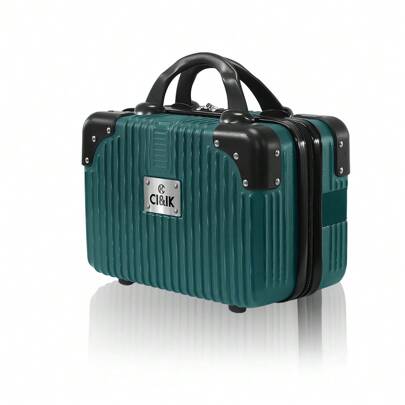 Bolso cosmético portátil, Maleta mini chic de 14 pulgadas - Impermeable, Estuche de viaje portátil con diseño de esquina elegante y forro de poliéster