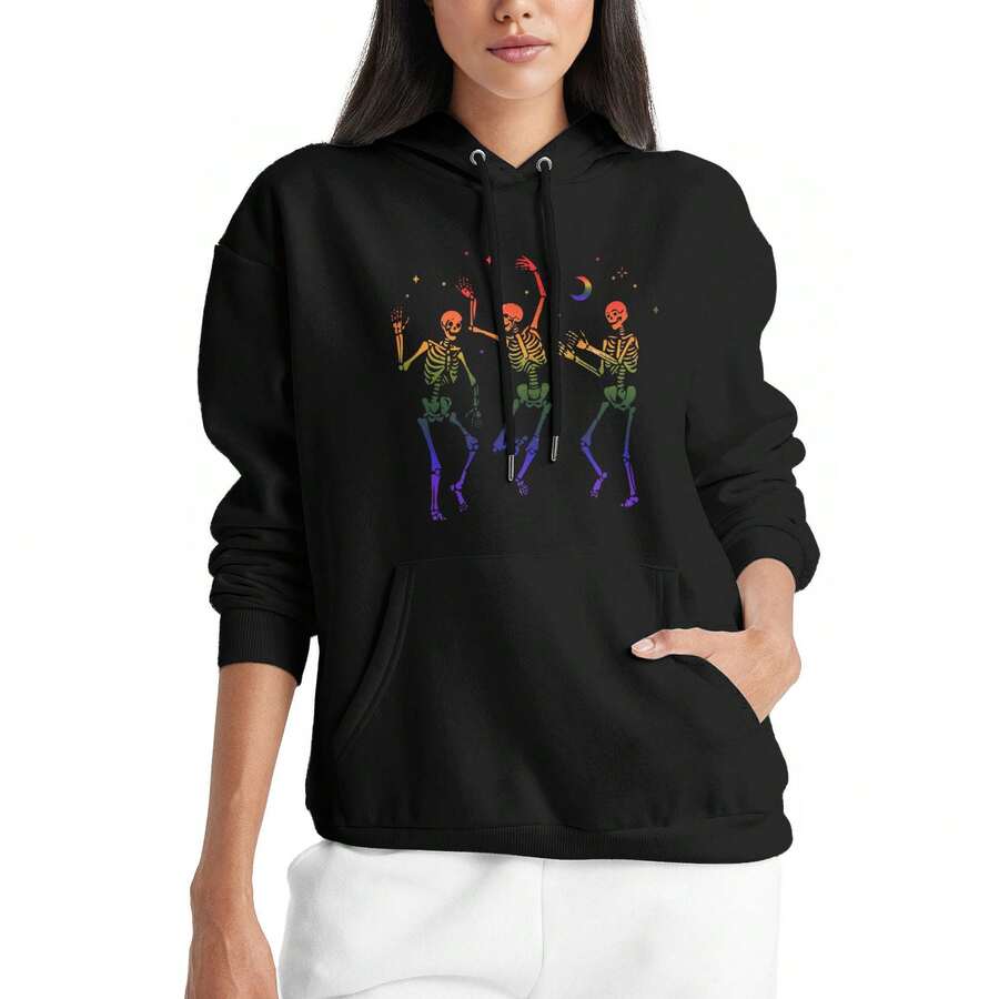 Manta de felpa suave y acogedora con diseño de esqueleto de baile y arcoíris para sofá, manta de franela cálida y ligera, manta decorativa difusa para todas las estaciones