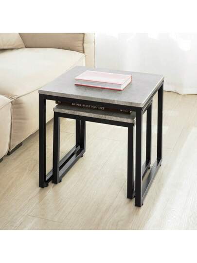 SoBuy FBT42 HG, Nesting Tables, Set Of Coffee Tafel Side End Table, Grijs Zwart view 8