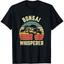 Bonsai Shirt Funny Japanese Bonsai Tree Whisperer Gift Unisex T-Shirt - 黑色 - 查看 1
