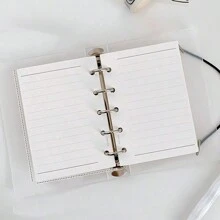 A6, A7, M5 Größe transparente matte Loseblattordner, tragbares Faltbare Reise Notizbuch, DIY anpassbarer Einband, geeignet für Haushaltsbücher, Geldbörsen, Fotoaufbewahrung, Büroartikellagerung, verschiedene Größen erhältlich