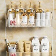 No-Drill Bathroom Shelf Toilet Rack Accessories Bathroom Storage Corner Shelve Kitchen Wall Dinding