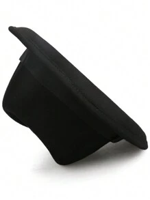 HIMESPORT 男士女士黑色羊毛毡软呢帽 中性爵士帽 绅士软毡帽 巴拿马黑帮帽 带丝带 - 黑色 - 查看 4